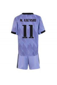 Real Madrid Marco Asensio #11 Babyklær Borte Fotballdrakt til barn 2022-23 Korte ermer (+ Korte bukser)